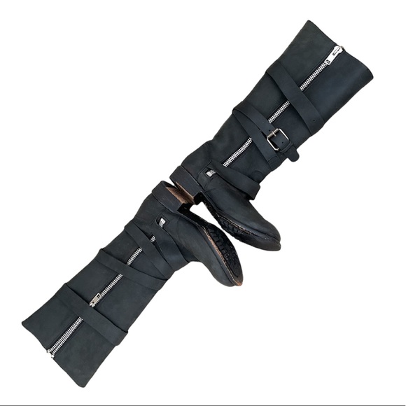 Dolce Vita Marlo Tall Zip Buckle Biker Boot Sz 7 - Picture 6 of 13